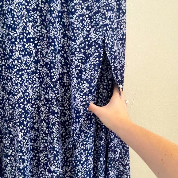 Womens Blue/White Maxi Dress Size L - Picture 8 of 9